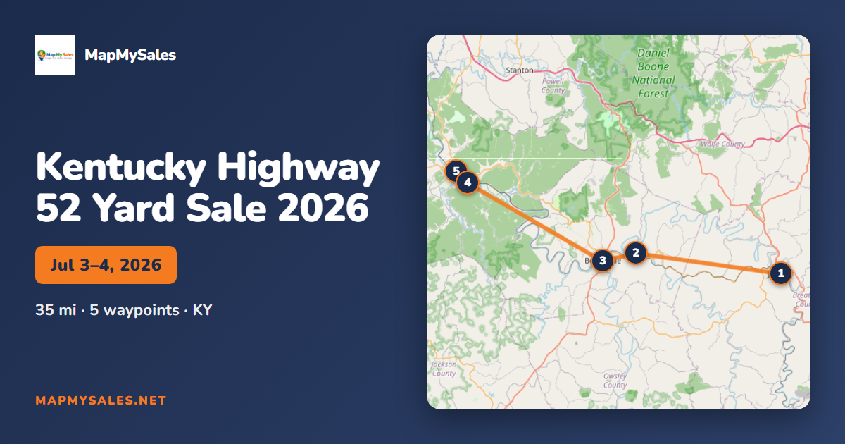 Highway 52 Yard Sale 2026: Complete Eastern Kentucky Route Guide ...